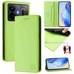 For Realme GT3 5G / GT Neo 5 240W RC01 Dual-Folded Magnetic Suction RFID Leather Phone Case(Grass Green)