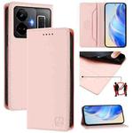 For Realme GT3 5G / GT Neo 5 240W RC01 Dual-Folded Magnetic Suction RFID Leather Phone Case(Pink)