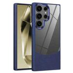 For Samsung Galaxy S25 Ultra 5G Litchi Texture TPU Hybrid Acrylic Phone Case(Blue)