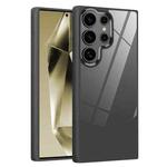 For Samsung Galaxy S23 Ultra 5G Litchi Texture TPU Hybrid Acrylic Phone Case(Black)