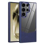 For Samsung Galaxy S23 Ultra 5G Litchi Texture TPU Hybrid Acrylic Phone Case(Blue)