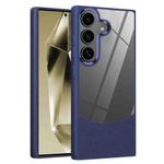For Samsung Galaxy S24+ 5G Litchi Texture TPU Hybrid Acrylic Phone Case(Blue)