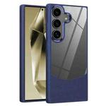 For Samsung Galaxy S23 FE 5G Litchi Texture TPU Hybrid Acrylic Phone Case(Blue)