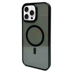 For iPhone 16 Pro Metal Lens Frame MagSafe Phone Case(Black)