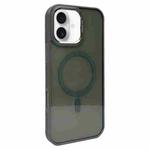 For iPhone 16 Plus Metal Lens Frame MagSafe Phone Case(Dark Grey)