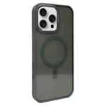 For iPhone 15 Pro Max Metal Lens Frame MagSafe Phone Case(Dark Grey)