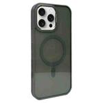 For iPhone 15 Pro Metal Lens Frame MagSafe Phone Case(Dark Grey)