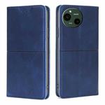 For Sharp Aquos R9 Cow Texture Magnetic Leather Phone Case(Blue)