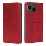 For Sharp Aquos R9 Cow Texture Magnetic Leather Phone Case(Red)