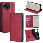 For Sharp Aquos R10 Cow Texture Magnetic Leather Phone Case(Red)