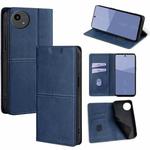 For Sharp Aqous wish5 Cow Texture Magnetic Leather Phone Case(Blue)
