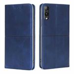 For Rakuten Hand 5G Cow Texture Magnetic Leather Phone Case(Blue)