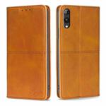 For Rakuten Hand 5G Cow Texture Magnetic Leather Phone Case(Light Brown)