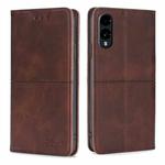 For Fujitsu Arrows We2 Cow Texture Magnetic Leather Phone Case(Dark Brown)