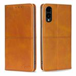 For Fujitsu Arrows We2 Cow Texture Magnetic Leather Phone Case(Light Brown)