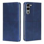 For Fujitsu Arrows We2 Plus Cow Texture Magnetic Leather Phone Case(Blue)