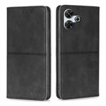 For Redmi 13 4G Cow Texture Magnetic Leather Phone Case(Black)