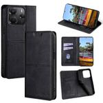 For Redmi Note 14 4G 164.84mm Cow Texture Magnetic Leather Phone Case(Black)