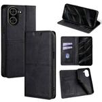 For Redmi A5 4G 171.7mm Cow Texture Magnetic Leather Phone Case(Black)