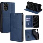 For Redmi A5 4G 171.7mm Cow Texture Magnetic Leather Phone Case(Blue)