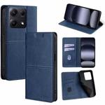 For Redmi Note 14S 4G Cow Texture Magnetic Leather Phone Case(Blue)