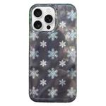 For iPhone 16 Pro Max Double Layer IMD Pattern TPU Phone Case(Snowflake)