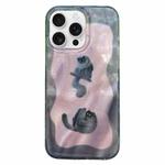 For iPhone 16 Pro Double Layer IMD Pattern TPU Phone Case(Contrasting Color Cats and Dogs Pink)