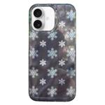 For iPhone 16 Double Layer IMD Pattern TPU Phone Case(Snowflake)