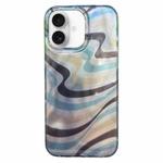 For iPhone 16 Double Layer IMD Pattern TPU Phone Case(Contrast Stripes)