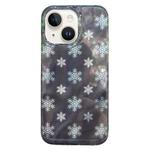 For iPhone 15 Double Layer IMD Pattern TPU Phone Case(Snowflake)