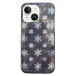 For iPhone 14 Double Layer IMD Pattern TPU Phone Case(Snowflake)