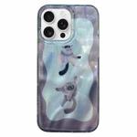 For iPhone 14 Pro Max Double Layer IMD Pattern TPU Phone Case(Contrasting Color Cats and Dogs Green)