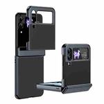 For Samsung Galaxy Z Flip4 Integrated AG Frosted Vacuum Plating Phone Case(Black)