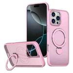 For iPhone 16 Pro Wing Series Gen2 MagSafe Metal Ring Holder Phone Case(Pink)