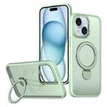 For iPhone 15 Wing Series Gen2 MagSafe Metal Ring Holder Phone Case(Avocado Green)