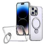 For iPhone 14 Pro Wing Series Gen2 MagSafe Metal Ring Holder Phone Case(Transparent)