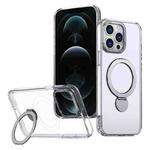 For iPhone 12 Pro Max Wing Series Gen2 MagSafe Metal Ring Holder Phone Case(Transparent)