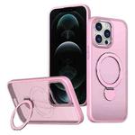 For iPhone 12 Pro Wing Series Gen2 MagSafe Metal Ring Holder Phone Case(Pink)