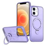 For iPhone 12 Wing Series Gen2 MagSafe Metal Ring Holder Phone Case(Light Purple)