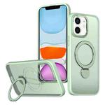 For iPhone 11 Wing Series Gen2 MagSafe Metal Ring Holder Phone Case(Avocado Green)
