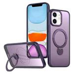 For iPhone 11 Wing Series Gen2 MagSafe Metal Ring Holder Phone Case(Dark Purple)