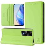 For Honor 80 GT RC01 Dual-Folded Magnetic Suction RFID Leather Phone Case(Grass Green)