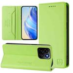 For Honor 200 Smart Global / X7c 4G RC01 Dual-Folded Magnetic Suction RFID Leather Phone Case(Grass Green)