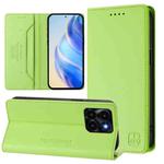 For Honor X6a RC01 Dual-Folded Magnetic Suction RFID Leather Phone Case(Grass Green)