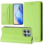 For Honor X8b Global RC01 Dual-Folded Magnetic Suction RFID Leather Phone Case(Grass Green)