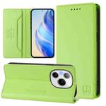 For Honor Power RC01 Dual-Folded Magnetic Suction RFID Leather Phone Case(Grass Green)