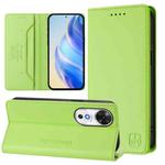 For Honor Play 60 RC01 Dual-Folded Magnetic Suction RFID Leather Phone Case(Grass Green)