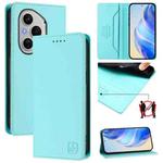 For Honor 400 Pro Global 160.8mm RC01 Dual-Folded Magnetic Suction RFID Leather Phone Case(Mint Green)