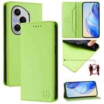 For Honor 400 Pro Global 160.8mm RC01 Dual-Folded Magnetic Suction RFID Leather Phone Case(Grass Green)