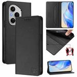 For Honor 400 Pro Global 160.8mm RC01 Dual-Folded Magnetic Suction RFID Leather Phone Case(Black)